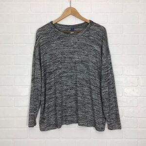 Old Navy Soft and comfortable long-sleeved crew-neck sweater grey charcoal